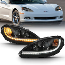 Load image into Gallery viewer, Anzo USA 121553 Projector Headlight Set w/Halo Fits 05-13 Corvette
