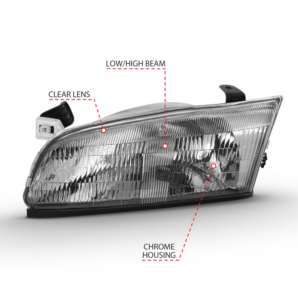 Anzo USA 121555 Crystal Headlight Set Fits 97-99 Camry