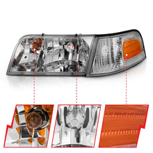 Load image into Gallery viewer, Anzo USA 121556 Crystal Headlight Set Fits 98-11 Crown Victoria