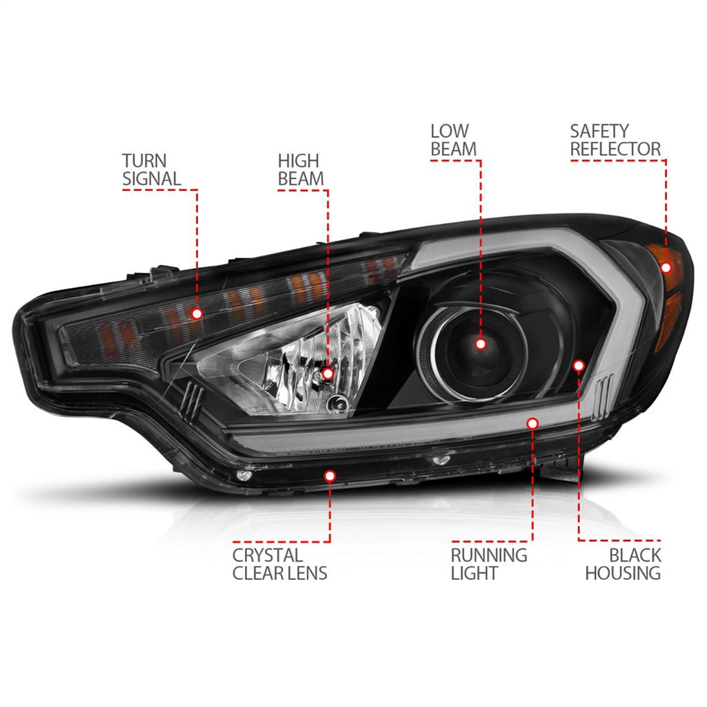 Anzo USA 121562 Projector Headlight Set Fits 14-16 Forte
