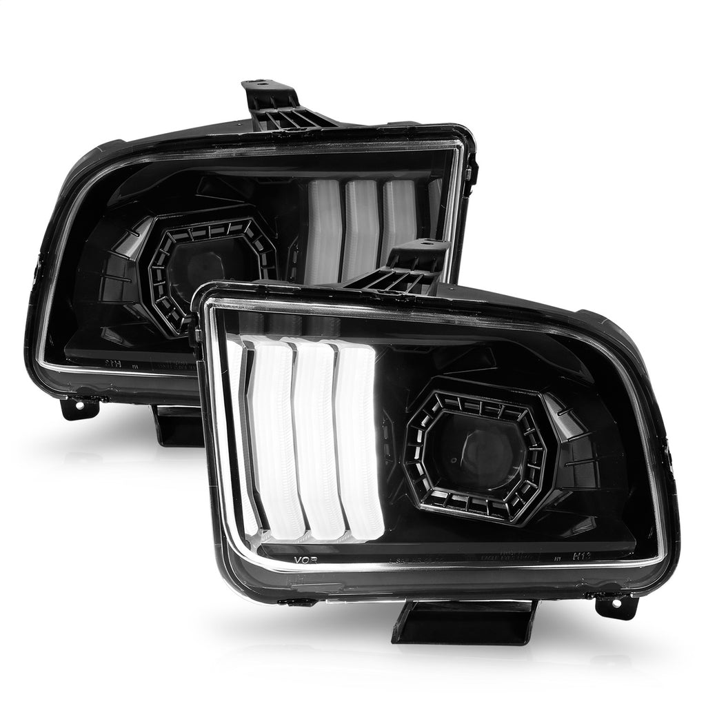 Anzo USA 121566 Projector Headlight Set Fits 05-09 Mustang