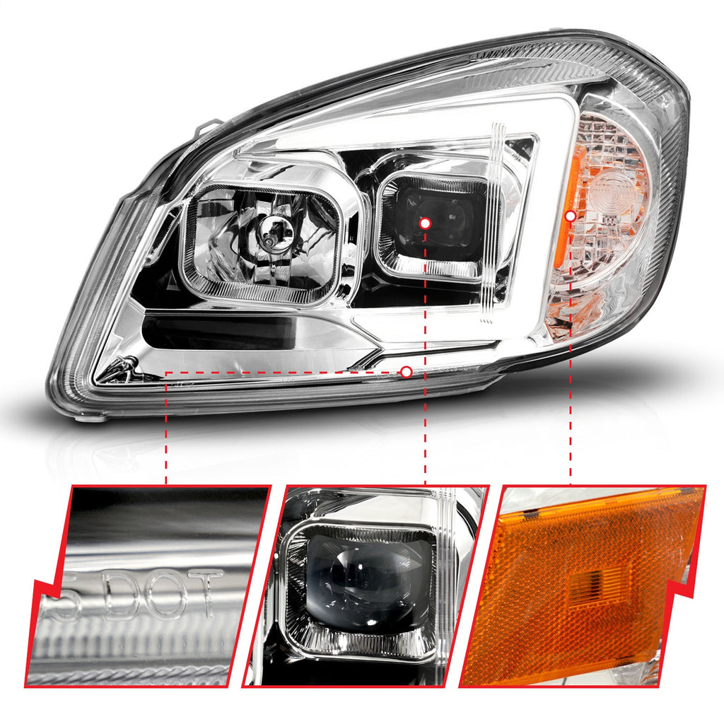 Anzo USA 121576 Projector Headlight Set Fits 05-10 Cobalt G5 Pursuit