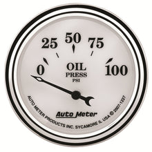 Load image into Gallery viewer, AutoMeter 1227 Old Tyme White II Oil Pressure Gauge