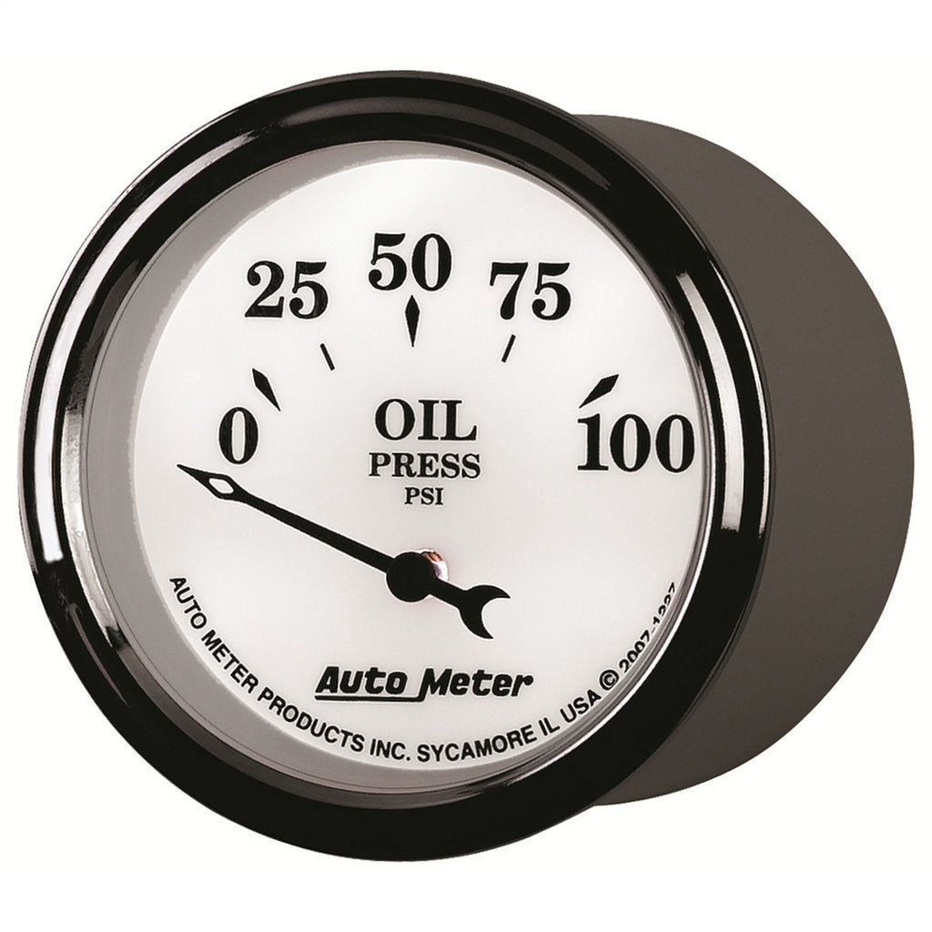 AutoMeter 1227 Old Tyme White II Oil Pressure Gauge