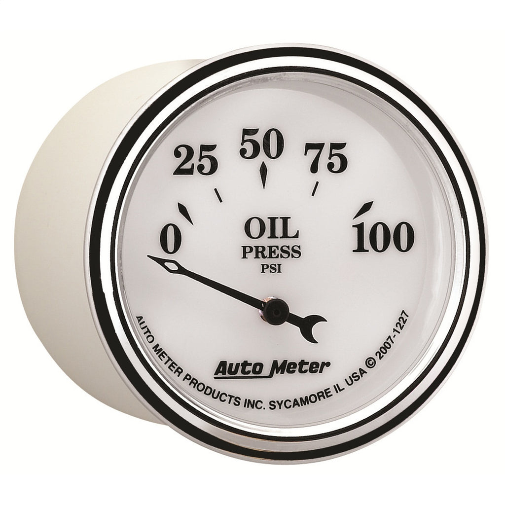 AutoMeter 1227 Old Tyme White II Oil Pressure Gauge