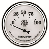 AutoMeter 1227 Old Tyme White II Oil Pressure Gauge