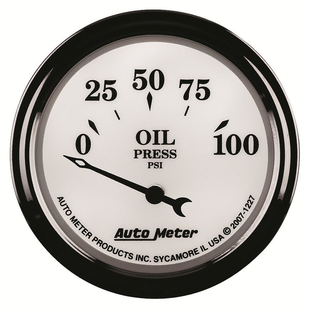 AutoMeter 1227 Old Tyme White II Oil Pressure Gauge