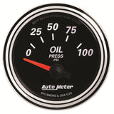 AutoMeter 1228 Designer Black II Oil Pressure Gauge