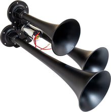Load image into Gallery viewer, Kleinn Automotive Air Horns 130-1 Black Triple Horn