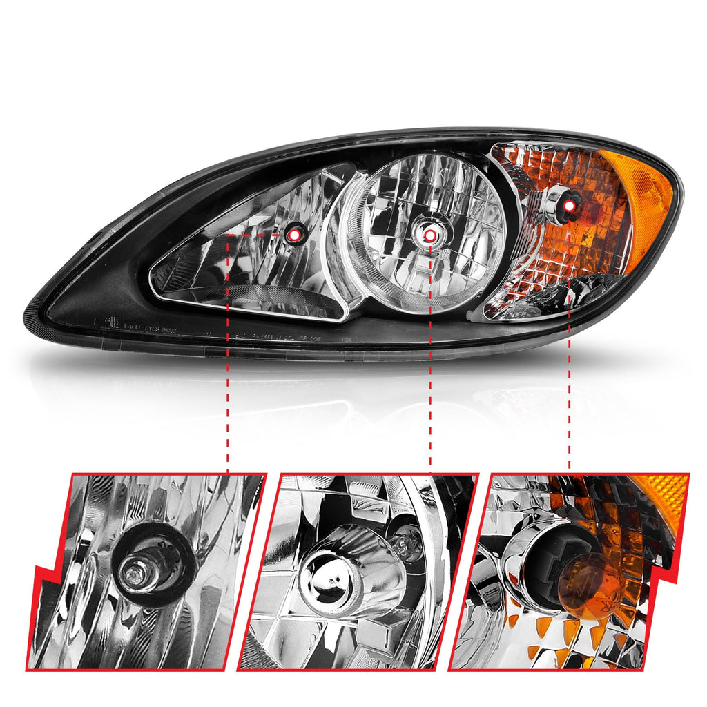 Anzo USA 131032 Crystal Headlight Set Fits 08-16 ProStar