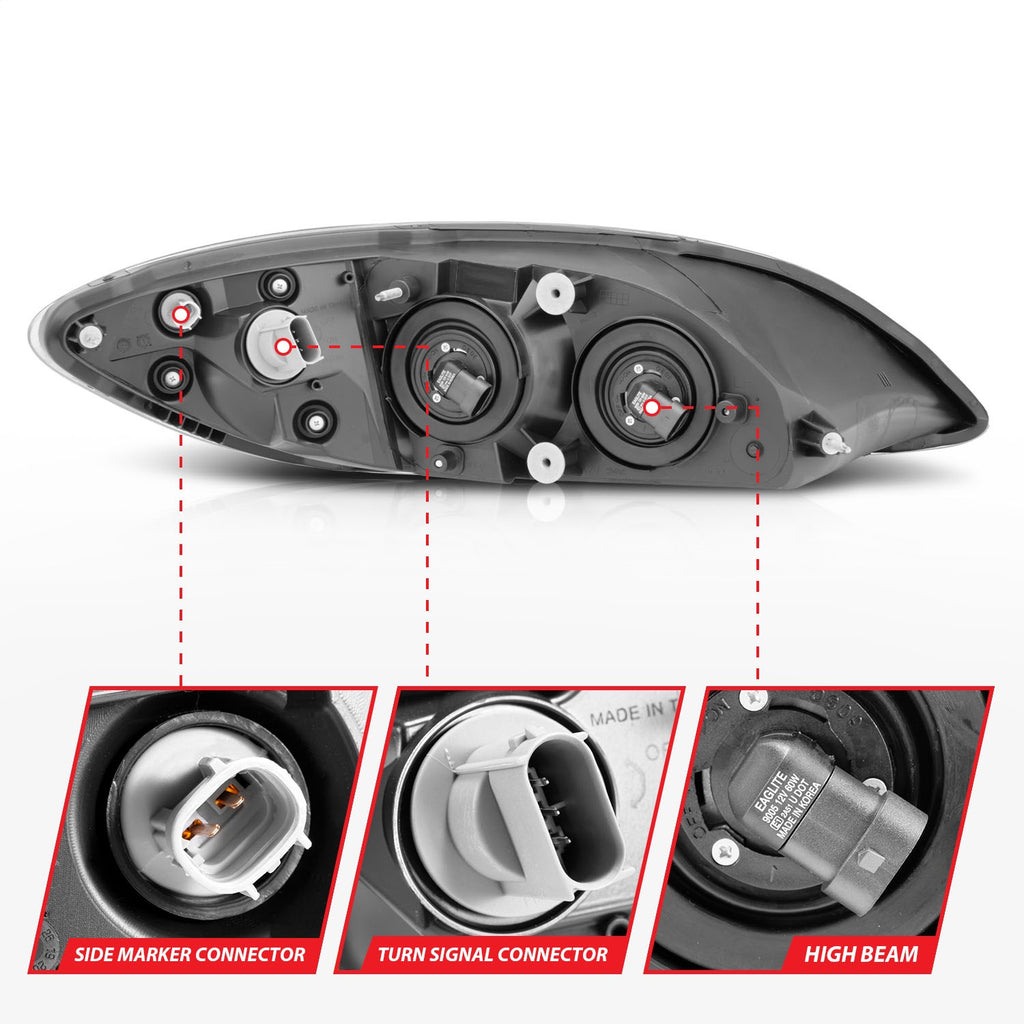 Anzo USA 131032 Crystal Headlight Set Fits 08-16 ProStar