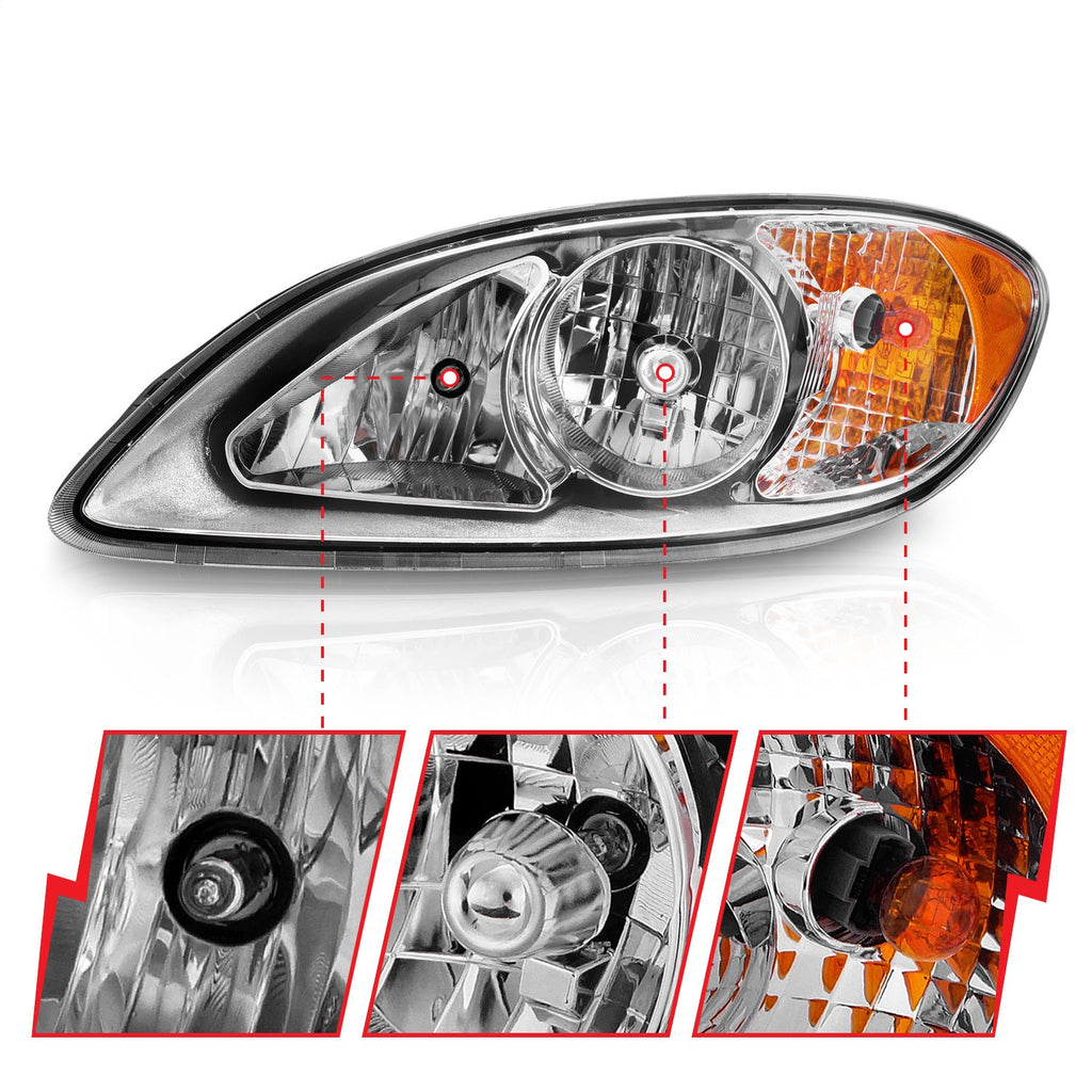 Anzo USA 131033 Crystal Headlight Set Fits 08-16 ProStar