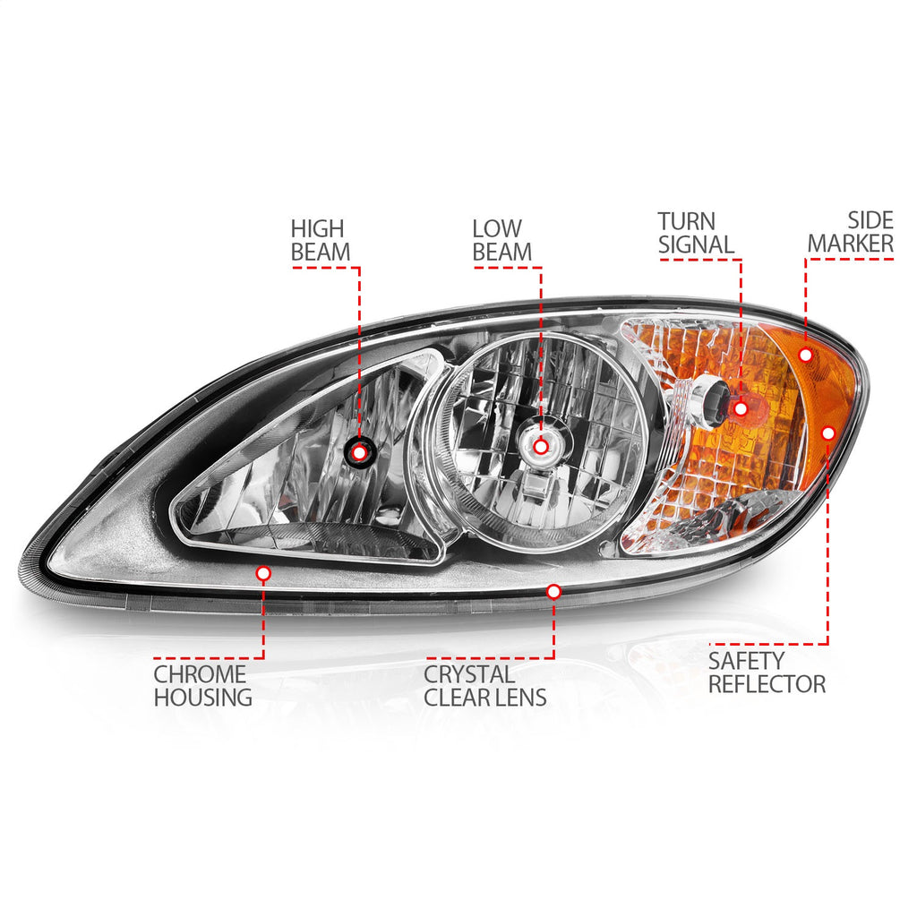 Anzo USA 131033 Crystal Headlight Set Fits 08-16 ProStar
