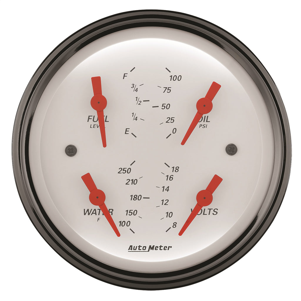 AutoMeter 1314 Arctic White Quad Gauge