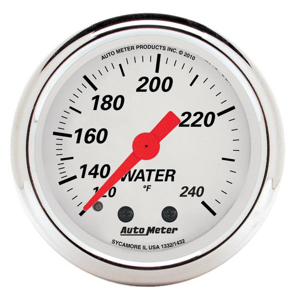 AutoMeter 1332 Arctic White Mechanical Water Temperature Gauge