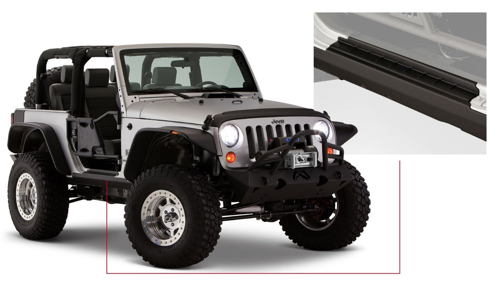 Bushwacker 14011 TrailArmor Rocker Panel Fits 07-18 Wrangler (JK)