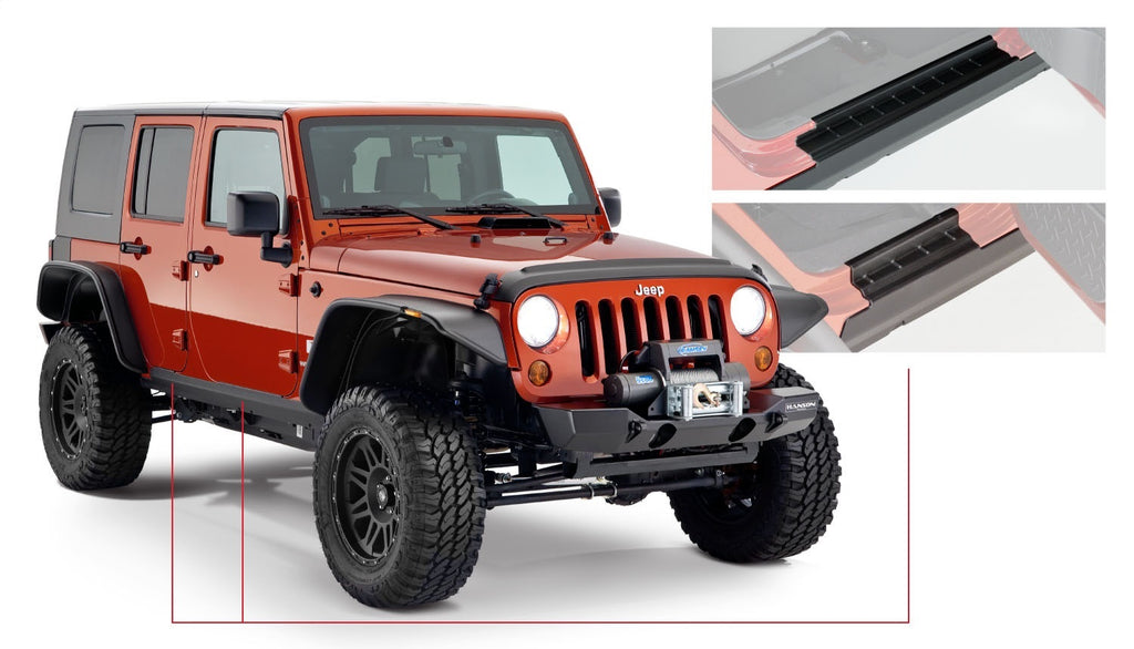 Bushwacker 14012 TrailArmor Rocker Panel Fits 07-18 Wrangler (JK)