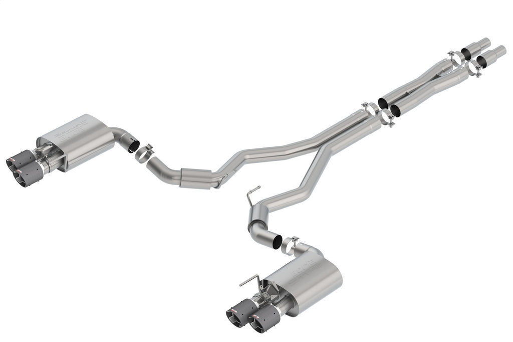 Borla 140742CF S-Type Cat-Back Exhaust System Fits 18-23 Mustang