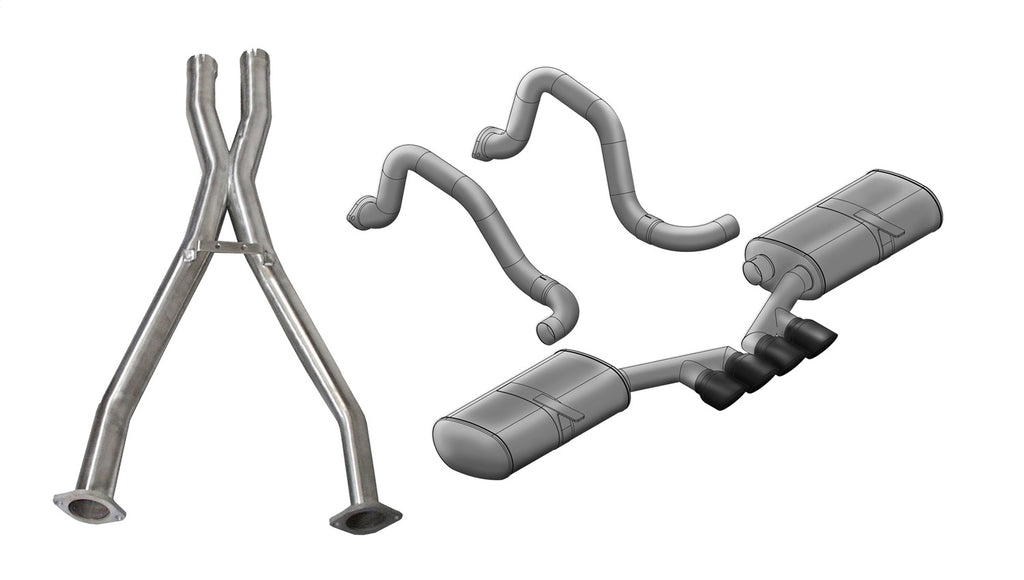 Corsa Performance 14139CBBLK Sport Cat-Back Exhaust System Fits 97-04 Corvette