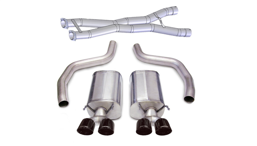 Corsa Performance 14164CB3BLK Sport Cat-Back Exhaust System Fits 12-13 Corvette