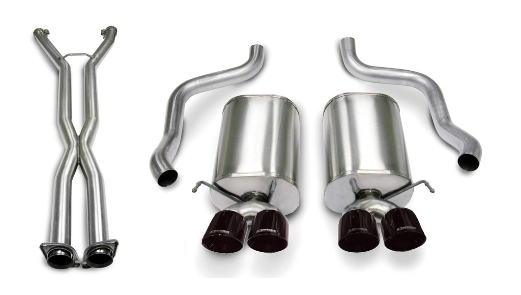 Corsa Performance 14169CB4BLK Sport Cat-Back Exhaust System Fits 05-08 Corvette