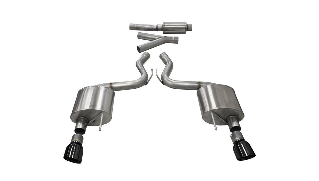 Corsa Performance 14343BLK Sport Cat-Back Exhaust System Fits 15-23 Mustang