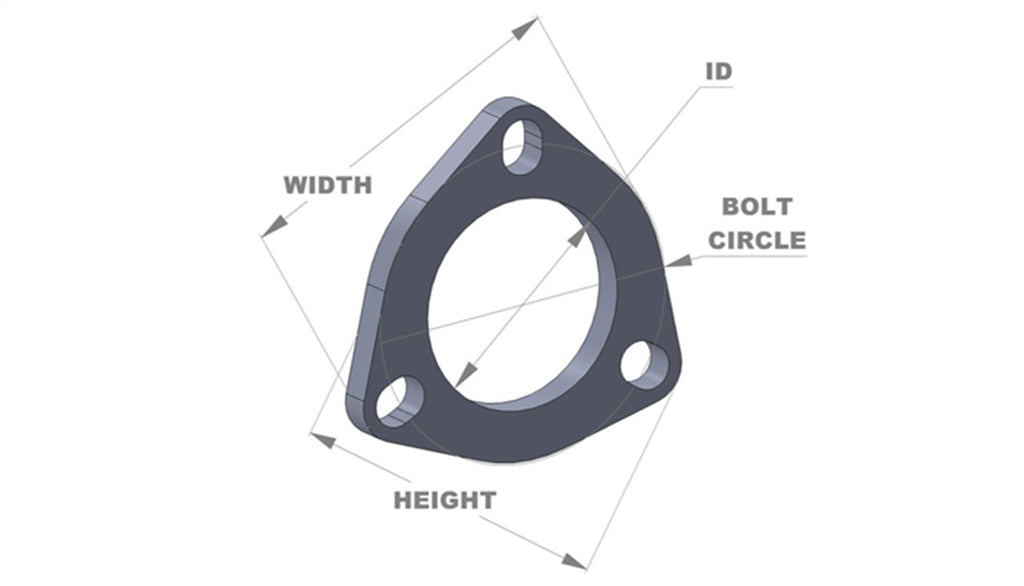 Vibrant Performance 1481S 3-Bolt Stainless Steel Flange