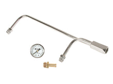Load image into Gallery viewer, Mr Gasket 1558 Chrome Plated Fuel Lines With Fuel Pressure Gauge