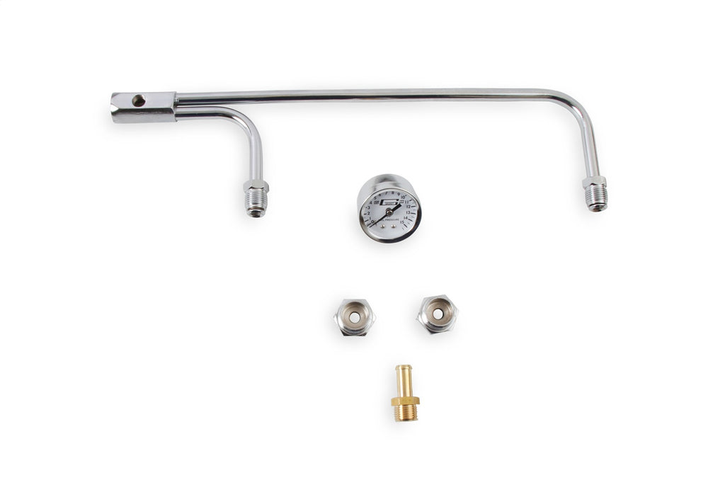 Mr Gasket 1559 Chrome Plated Fuel Lines With Fuel Pressure Gauge