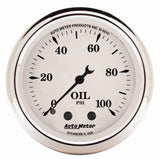 AutoMeter 1621 Old Tyme White Mechanical Oil Pressure Gauge