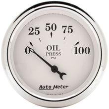 Load image into Gallery viewer, AutoMeter 1628 Old Tyme White Electric Oil Pressure Gauge