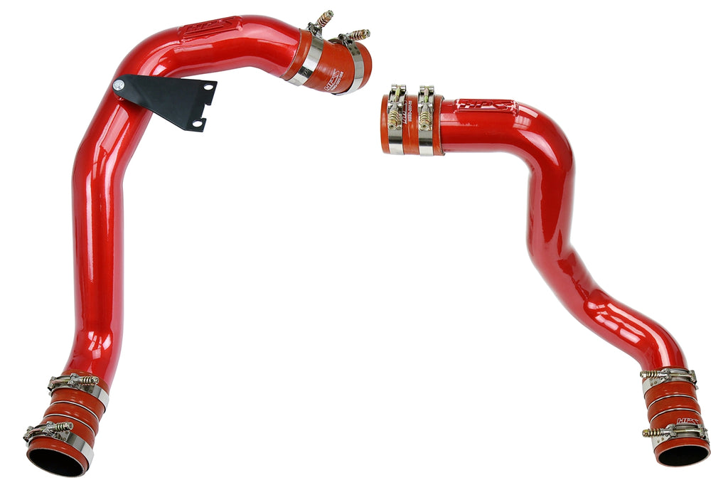 HPS 17-105R Red Hot Cold Side Charge Pipe w Intercooler Turbo Boots Kit