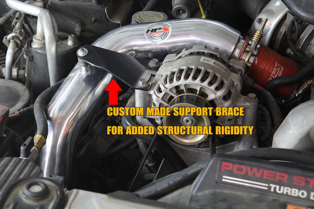 HPS 17-105P Polish Hot Cold Side Charge Pipe w Intercooler Turbo Boots Kit