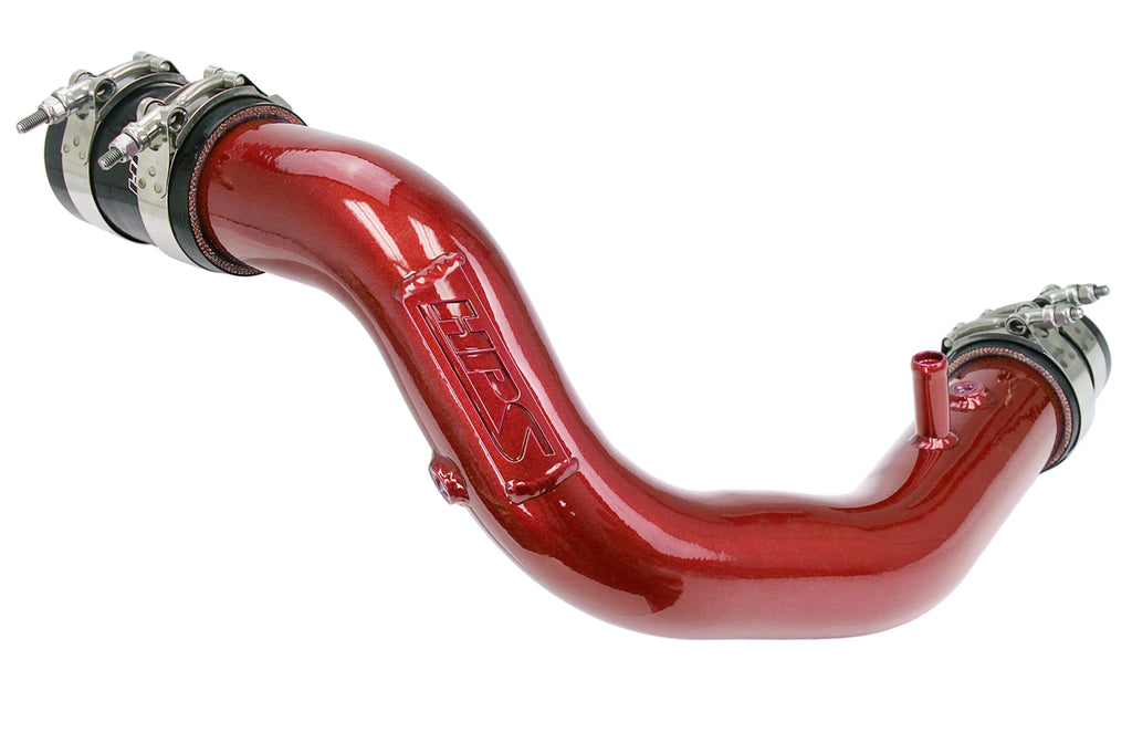 HPS 17-122R Red Intercooler Charge Pipe w Silicone Boots Hot Side