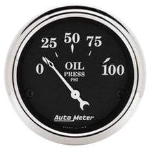 Load image into Gallery viewer, AutoMeter 1727 Old Tyme Black Oil Pressure Gauge