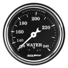 Load image into Gallery viewer, AutoMeter 1733 Old Tyme Black Mechanical Water Temperature Gauge