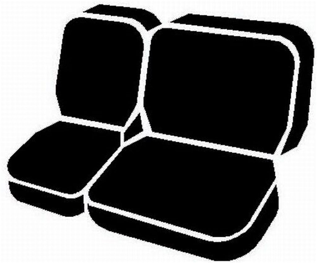 Fia SL62-31 BLK/BLK LeatherLite Custom Seat Cover Fits 01-03 F-150