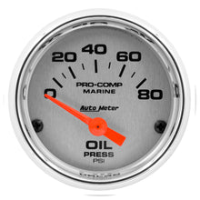 Load image into Gallery viewer, AutoMeter 200744-35 Marine Electric Oil Pressure Gauge