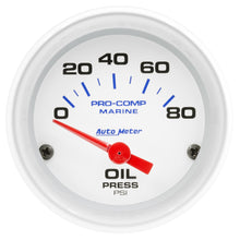 Load image into Gallery viewer, AutoMeter 200744 Marine Electric Oil Pressure Gauge