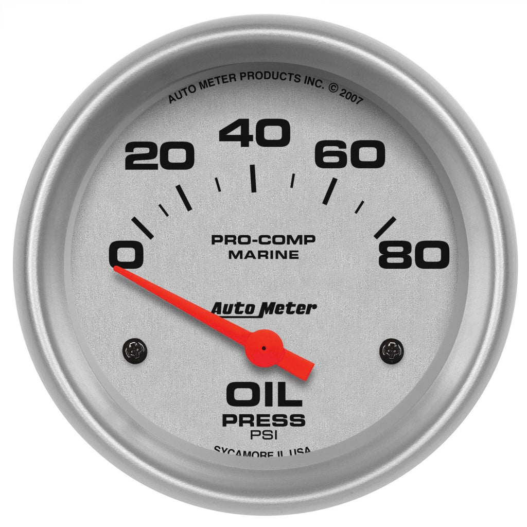 AutoMeter 200747-33 Marine Electric Oil Pressure Gauge