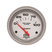 Load image into Gallery viewer, AutoMeter 200759-33 Marine Electric Oil Pressure Gauge