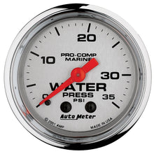 Load image into Gallery viewer, AutoMeter 200772-35 Marine Mechanical Water Pressure Gauge