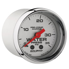 Load image into Gallery viewer, AutoMeter 200772-35 Marine Mechanical Water Pressure Gauge