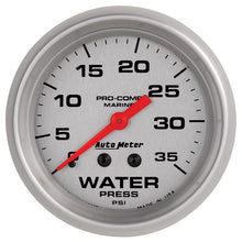 Load image into Gallery viewer, AutoMeter 200773-33 Marine Mechanical Water Pressure Gauge