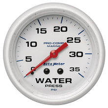 Load image into Gallery viewer, AutoMeter 200773 Marine Mechanical Water Pressure Gauge