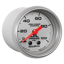 Load image into Gallery viewer, AutoMeter 200790-33 Marine Mechanical Oil Pressure Gauge