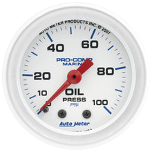 Load image into Gallery viewer, AutoMeter 200790 Marine Mechanical Oil Pressure Gauge