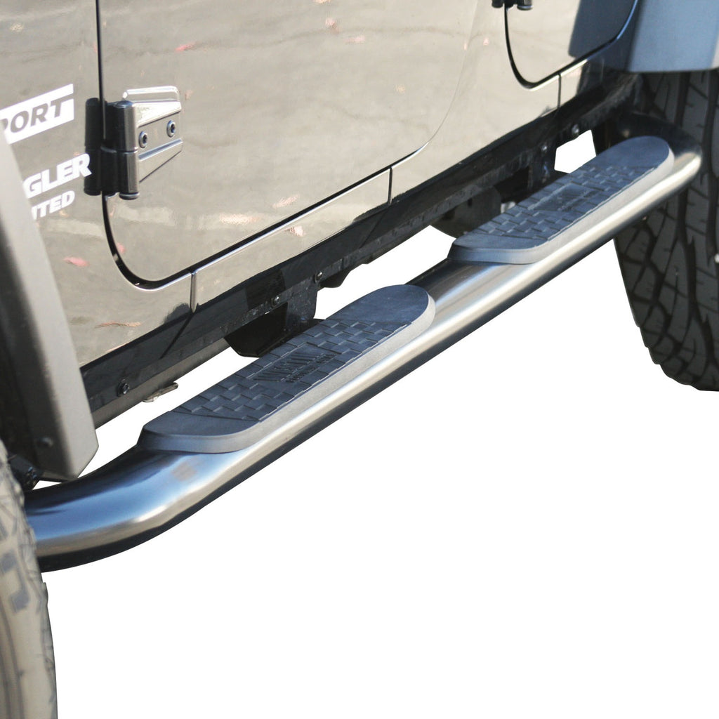 Westin 21-3295 Platinum 4 Oval Nerf Step Bars Fits 07-18 Wrangler (JK)