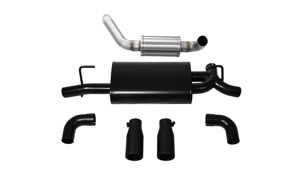 Corsa Performance 21016BLK Touring Axle-Back Exhaust System Fits Wrangler (JL)