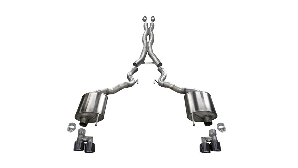 Corsa Performance 21047BLK Sport Cat-Back Exhaust System Fits 18-23 Mustang